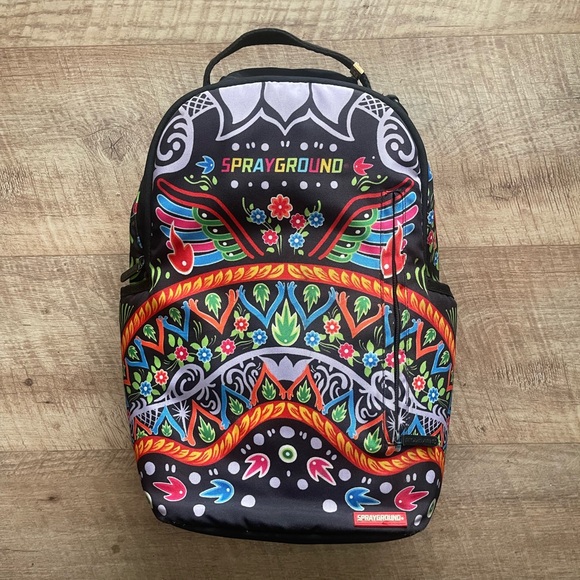 Sprayground Black and Multicolor Graphic Backpack - Picture 1 of 8